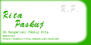 rita paskuj business card
